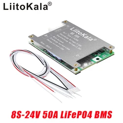 LiitoKala 8S-24V50A-BMS LiFePO4 Battery Balance Charge Board Equalizer NTC Temperature Protection Equalizador For Escooter/Ebike