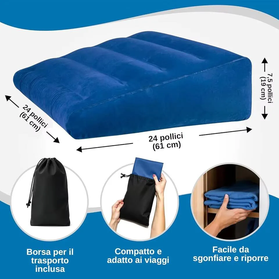 Ergonomic Inflatable Triangle  Wedge Pillow Contemporary Design For Home Furniture For Bedroom Living Room Kitchen Bathroom Use