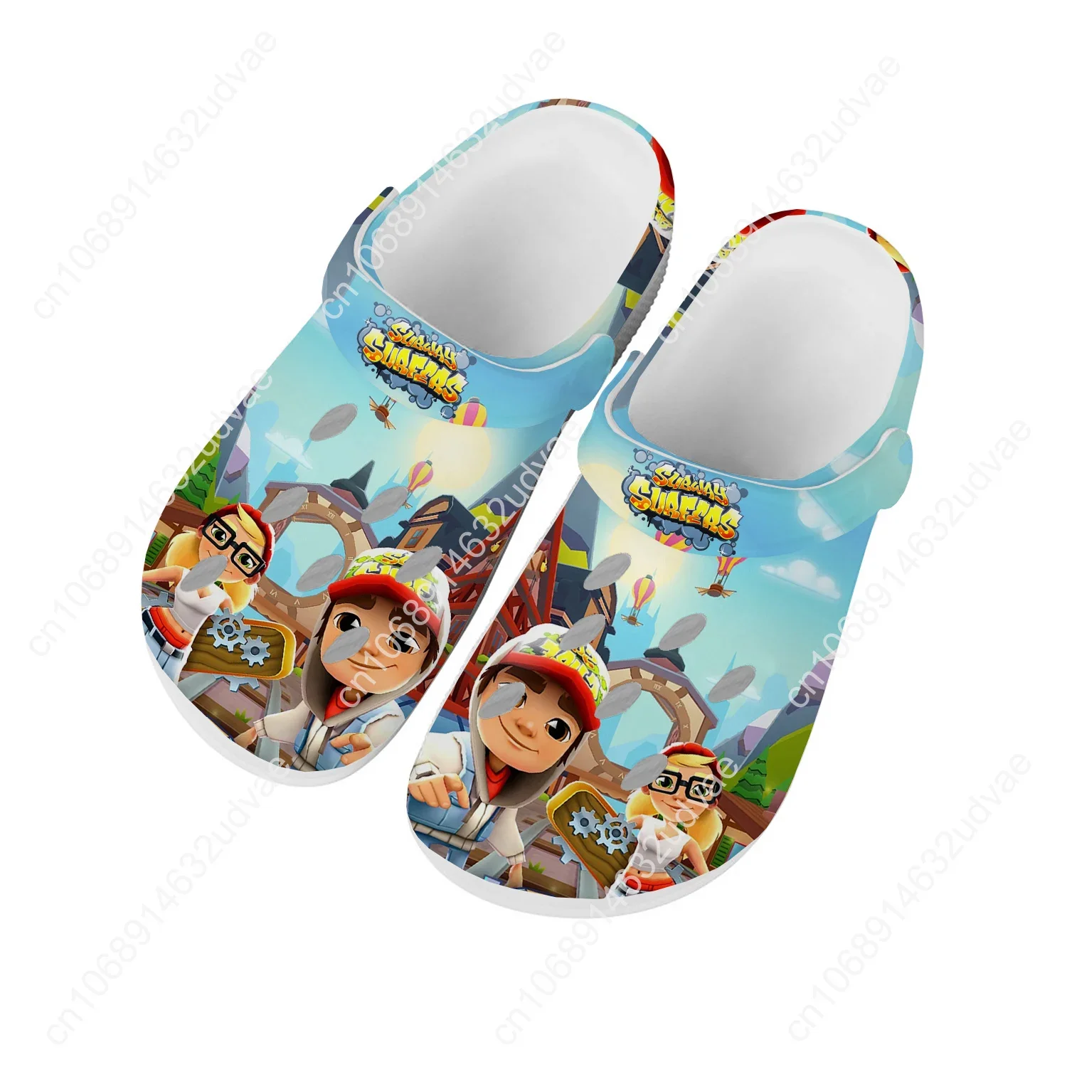 サブウェイサーファーズサンダル男性女性ティーンエイジャーファッションウォーターシューズ人気ゲームガーデン通気性快適ビーチカスタムスリッパ