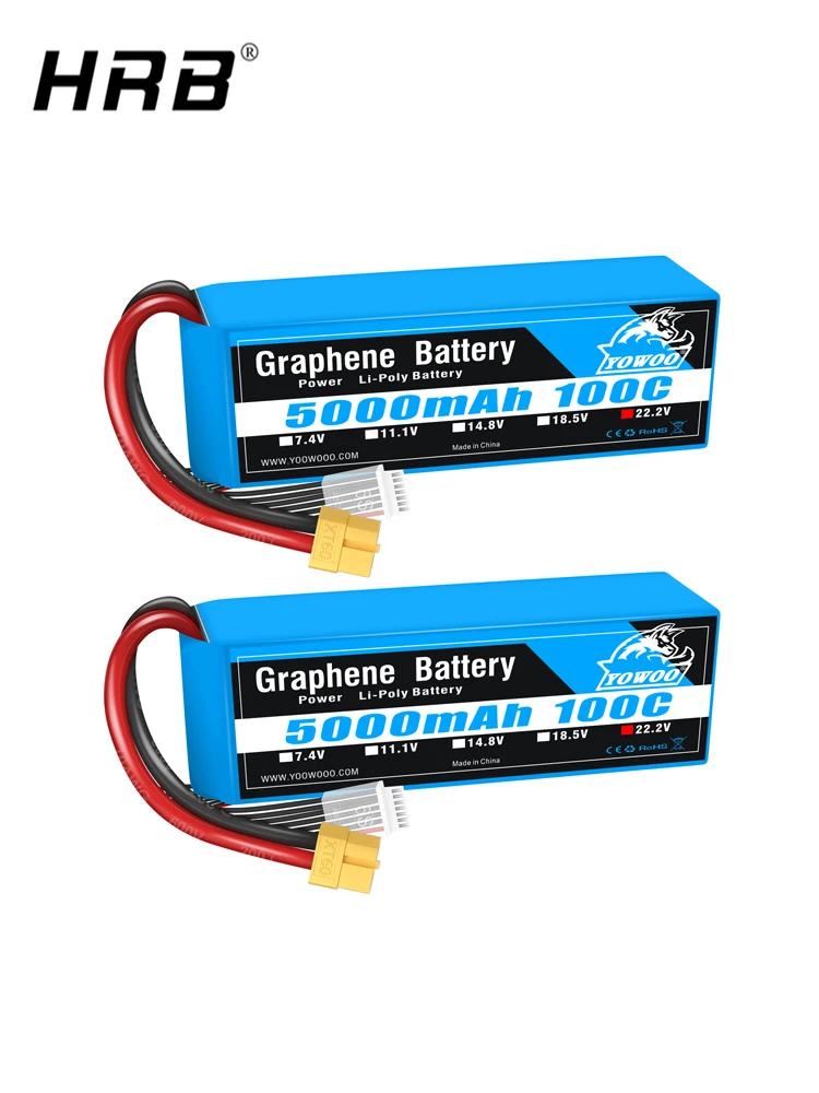 YOWOO 22,2 V 6S 5000 mah 6000 mah Lipo Batterie Graphene 100C XT60 EC5 XT90 Für RC Quadcopter Hubschrauber boot Auto Flugzeug