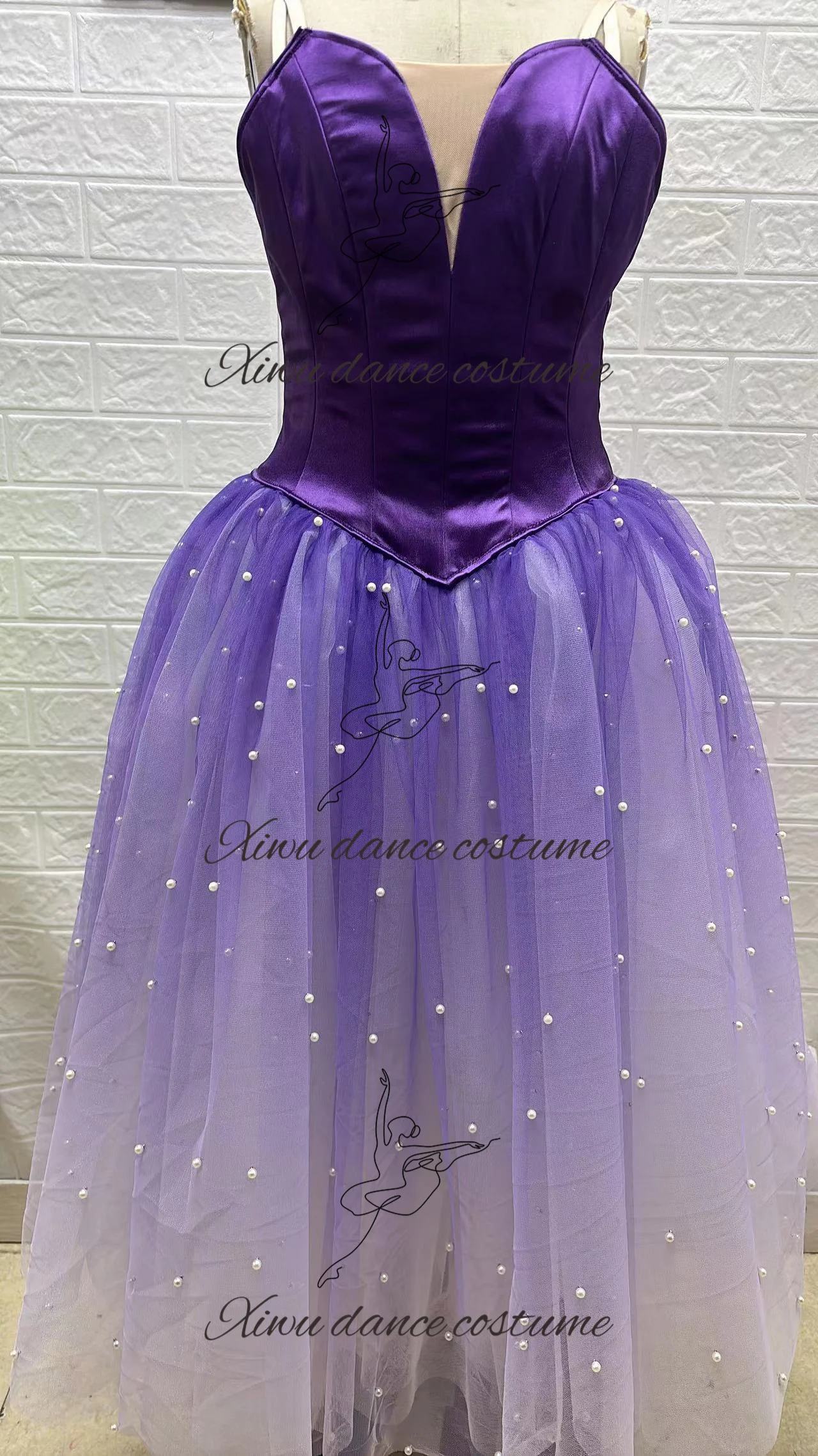 New Coming Exquisite Custom Size Kids Girls Modern Dance Performance Wear Costumes Lilac Purple Cupid Talisman Lyrical Dress