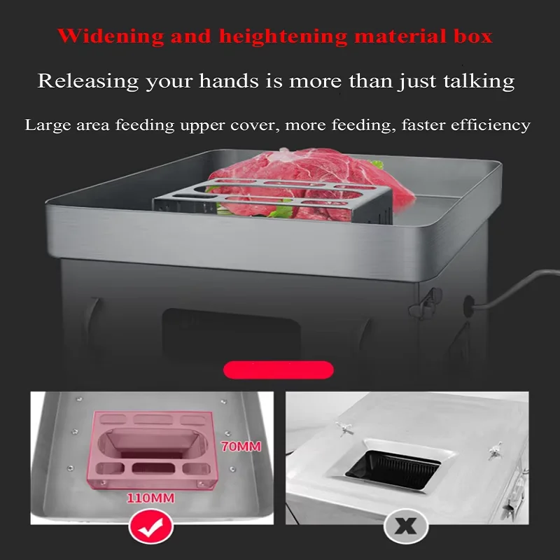 حار بيع متعددة الوظائف الجدول آلة تقطيع اللحوم التجارية أفضل آلة تقطيع اللحوم الخام التجارية