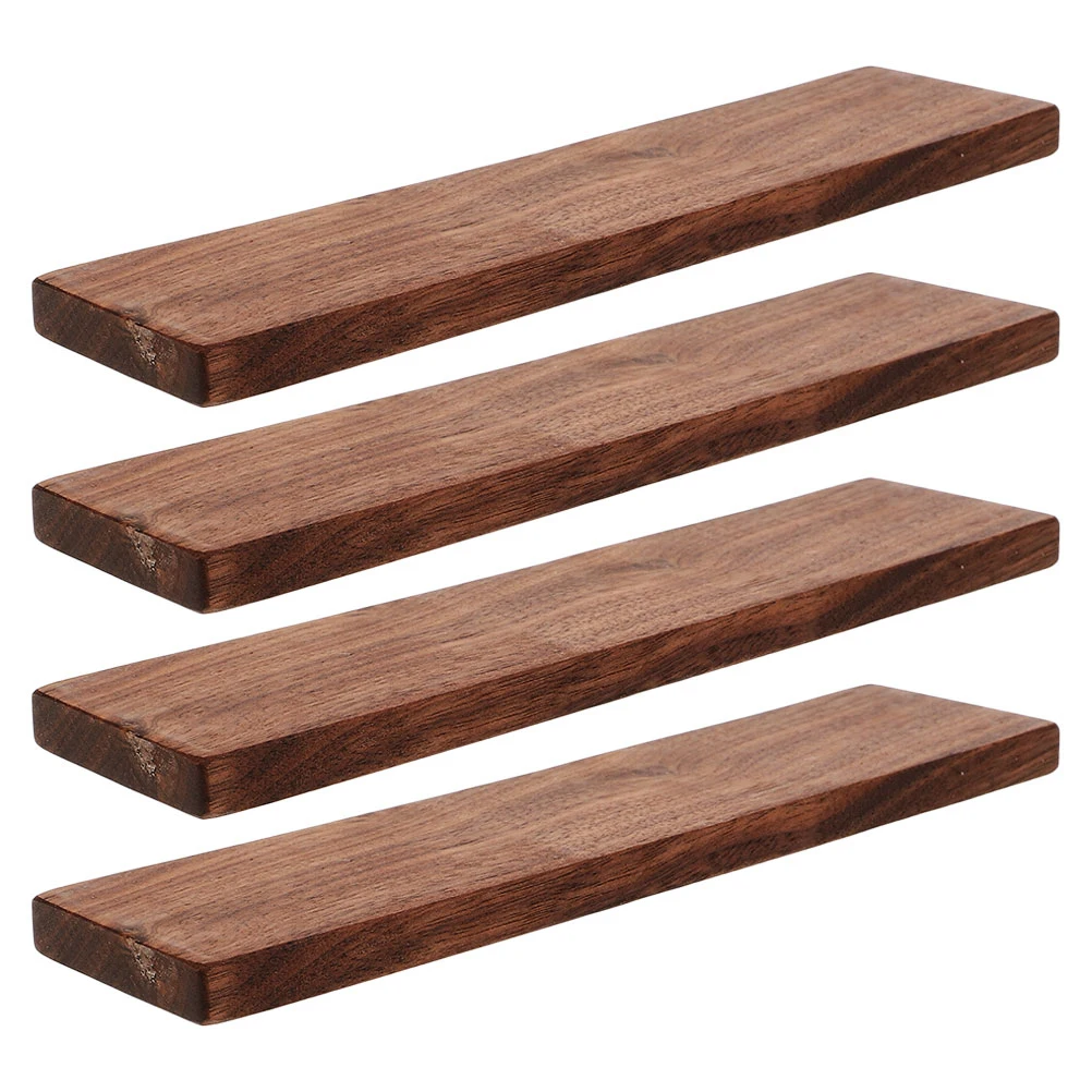 

4 PCS Thickened Wood Crafting Lumber Board Engraving Blanks Hard Walnut Planks for Crafts Carving Unfinished Blocks