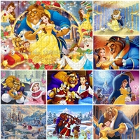Beauty and The Beast Puzzle Disney Animation 300/500/1000 Pieces Jigsaw Puzzles Children's Intelligence Game Handmade Toys