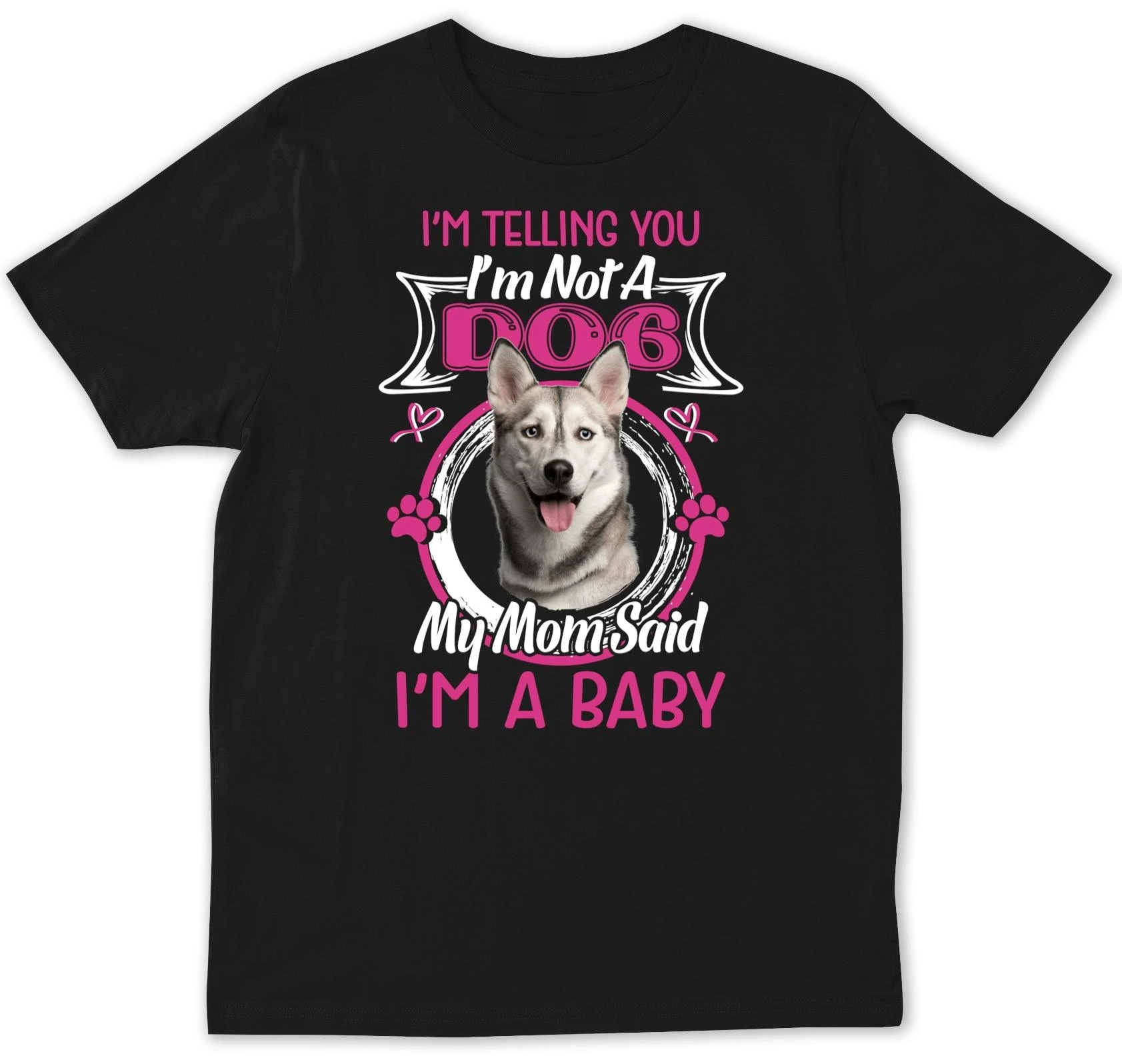 Lustiges Siberian Husky Besitzer-Plüsch-Weihnachtsgeschenk-T-Shirt für Männer und Frauen, kurze Ärmel, neutral, lässig, locker, süßes Baumwoll-Top
