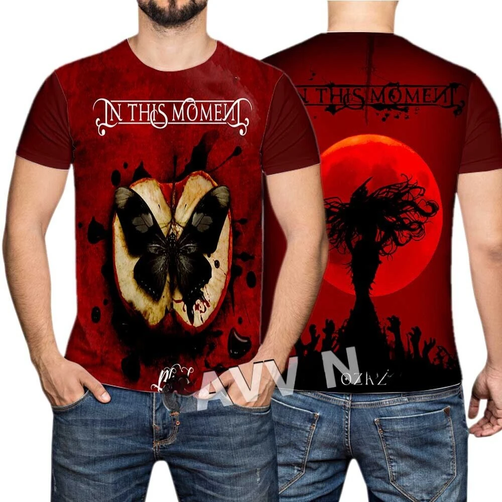 في هذه اللحظة، تي شيرت كاجوال بأكمام قصيرة مطبوع ثلاثي الأبعاد للنساء/الرجال