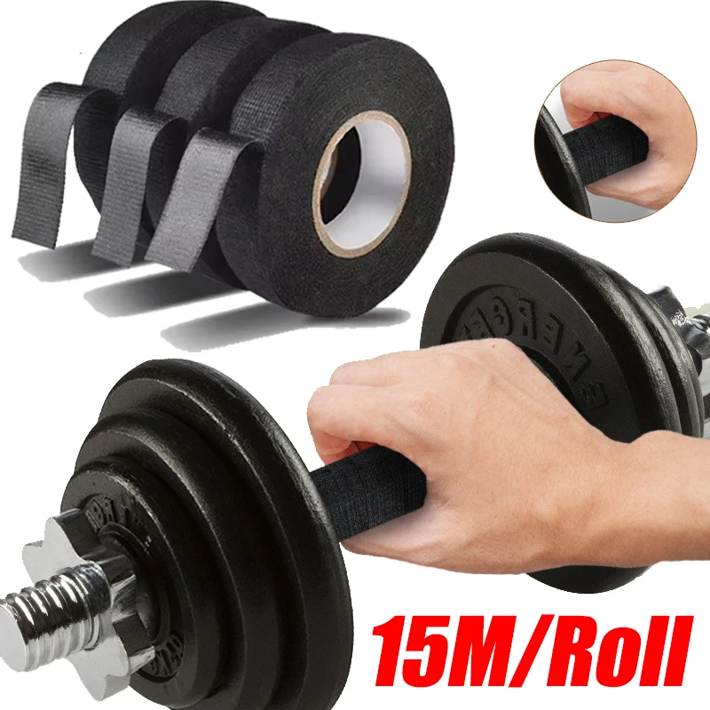 1pc 15M Elastic Bandage Self-Adhesive Anti-Slip Sleeve Wrapped Straps For Barbell Anti Wear Protection Road Bike Handlebar Tape