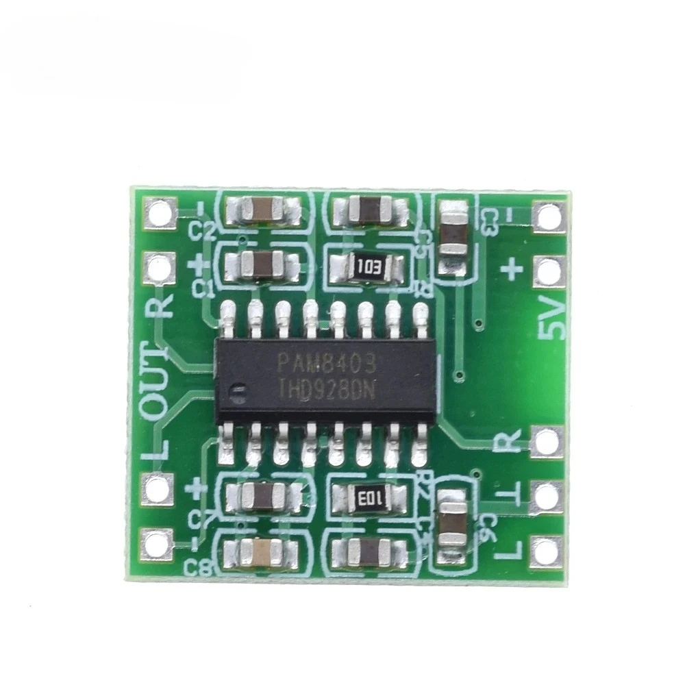 1/5/10PCS PAM8403 Super mini digital amplifier board 2*3W Class D digital amplifier board efficient 2.5 to 5V