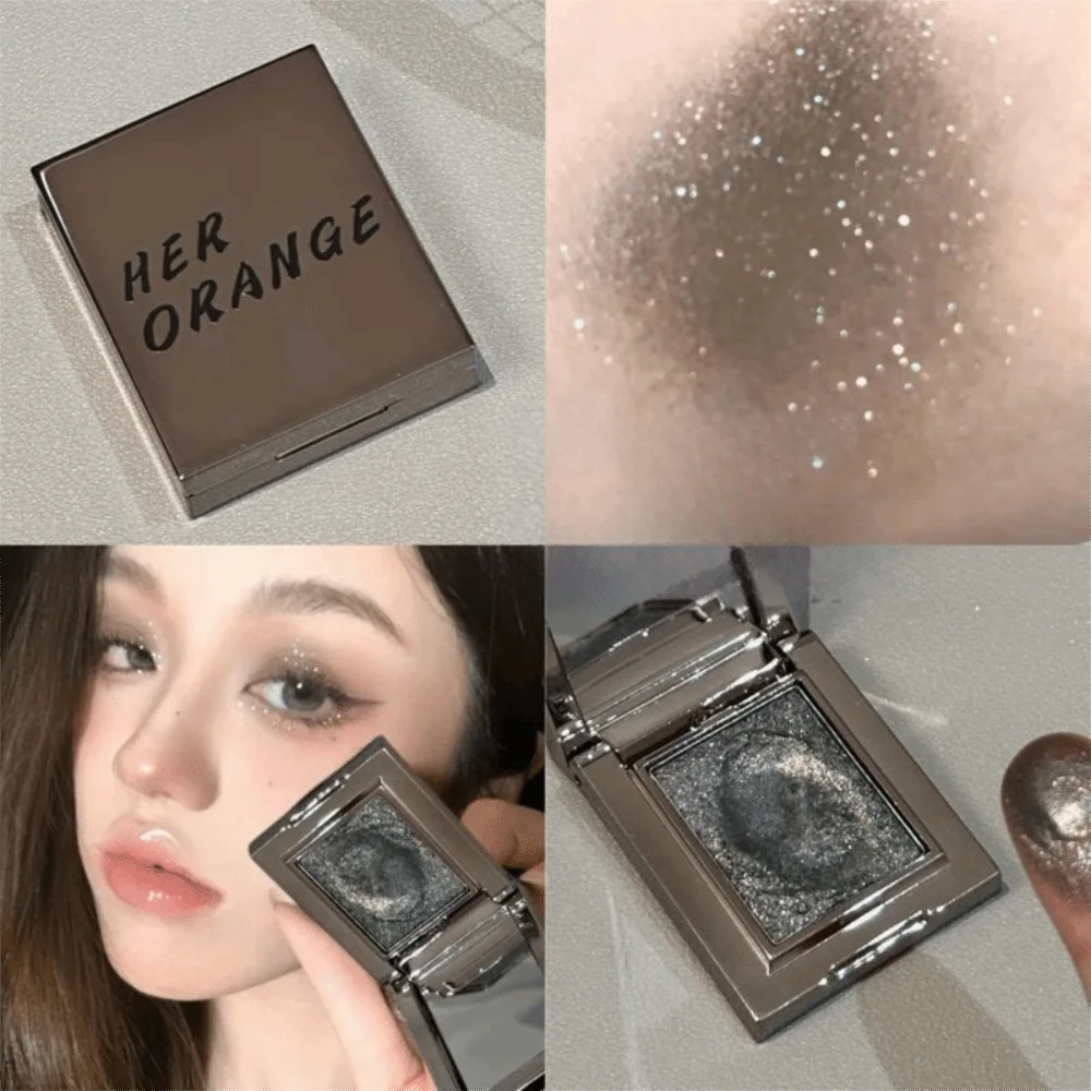 Black Potato Glitter Blue Eyeshadow Purple Green Diamond Highlight Eyeshadow Metallic Monochrome Eye Makeup Women Cosmetic
