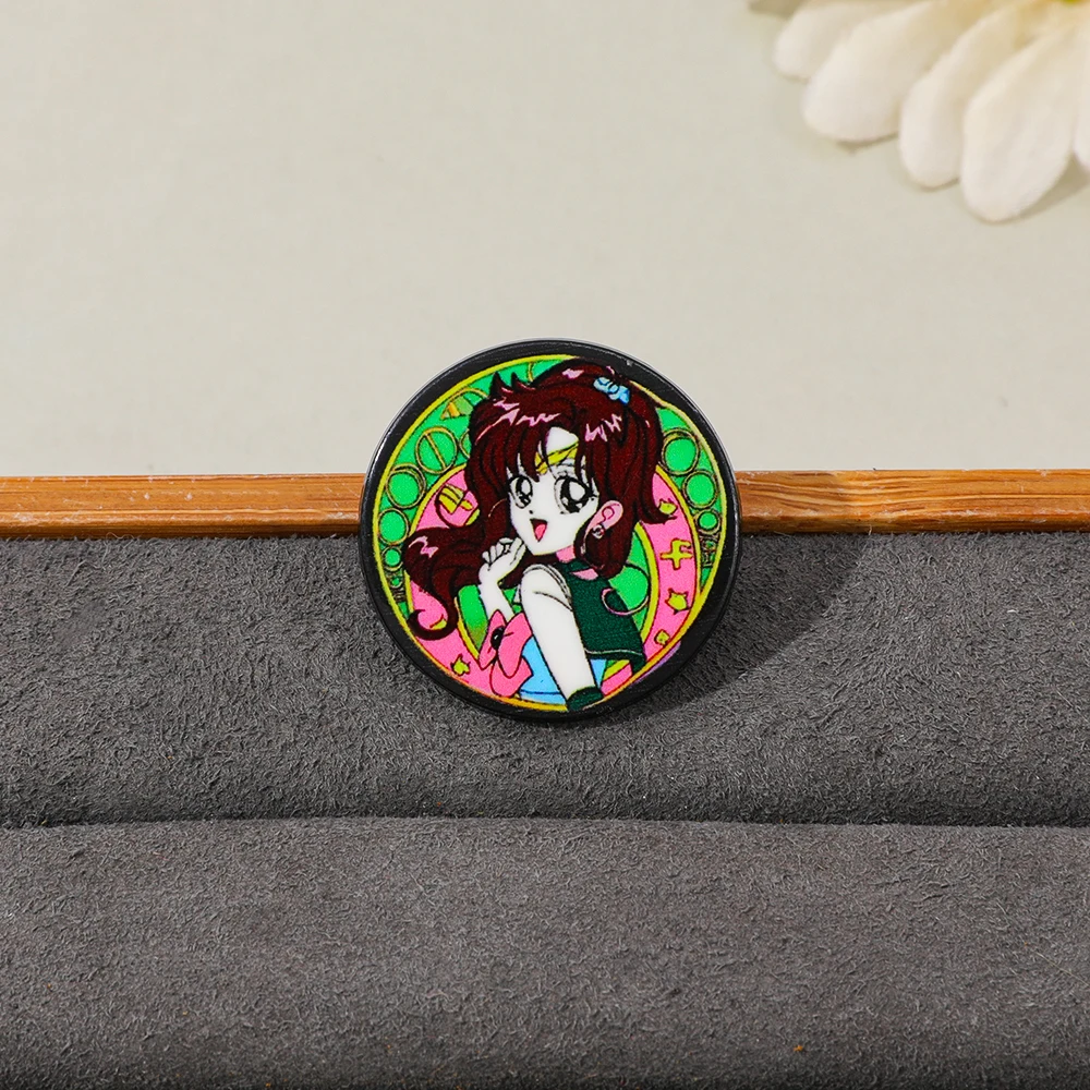 Broche de personaje de dibujos animados de Anime para niña, Pin esmaltado, insignia de Metal, joyería, mochila, accesorios de ropa, regalo festivo, 1 ud.