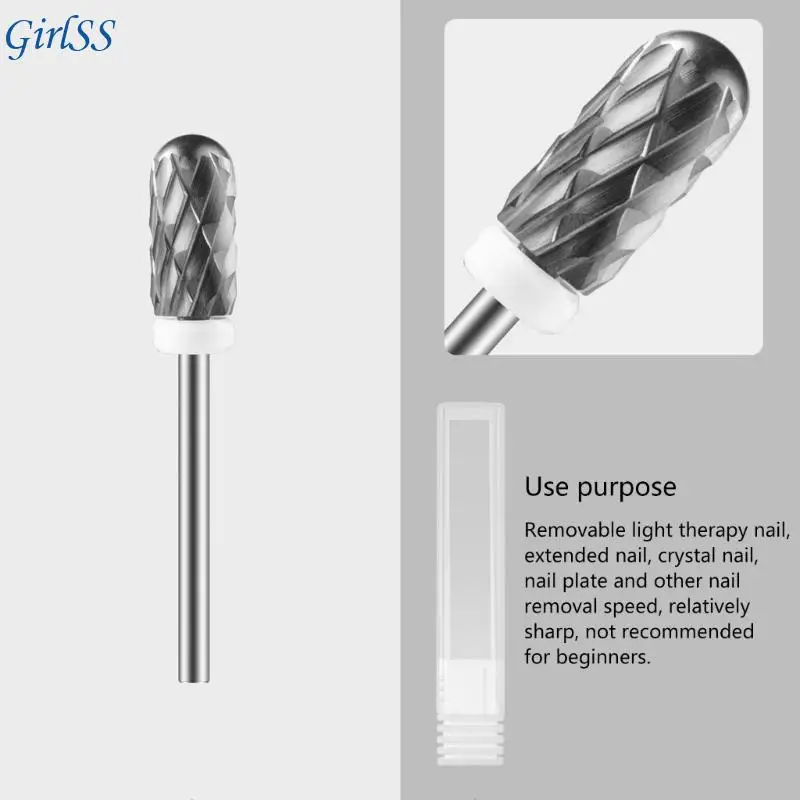 Bit per trapano per unghie, pezzi per trapano per manicure in acciaio pedicure elettriche manicure macellazione della testa per