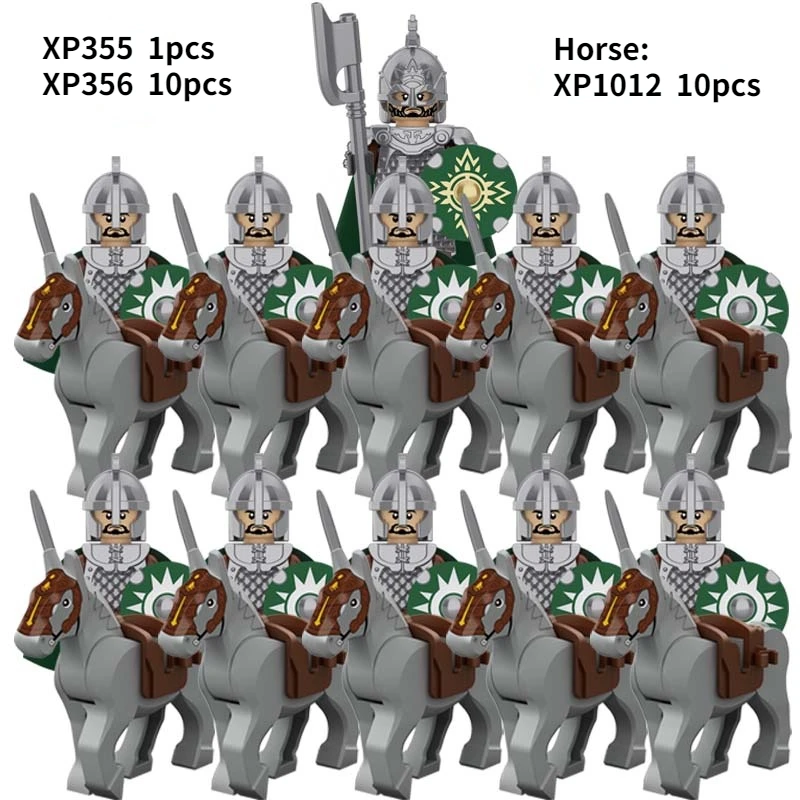 KT1046 SET 10pcs/Koruit Medieval Knights rohan  Uruk-hai   Elves Gondor Warrior Dwarf Building Block  Toys