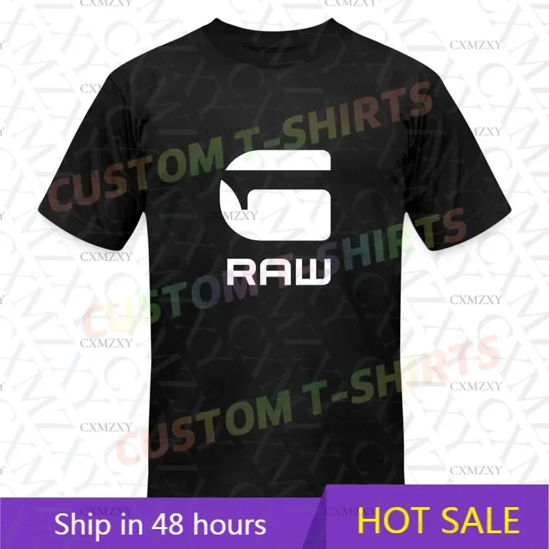 

2025 Summer Men Casual T Shirt G.Star Raw Logo T-shirt Graphic Short Sleeves 100% Cotton S-3XL