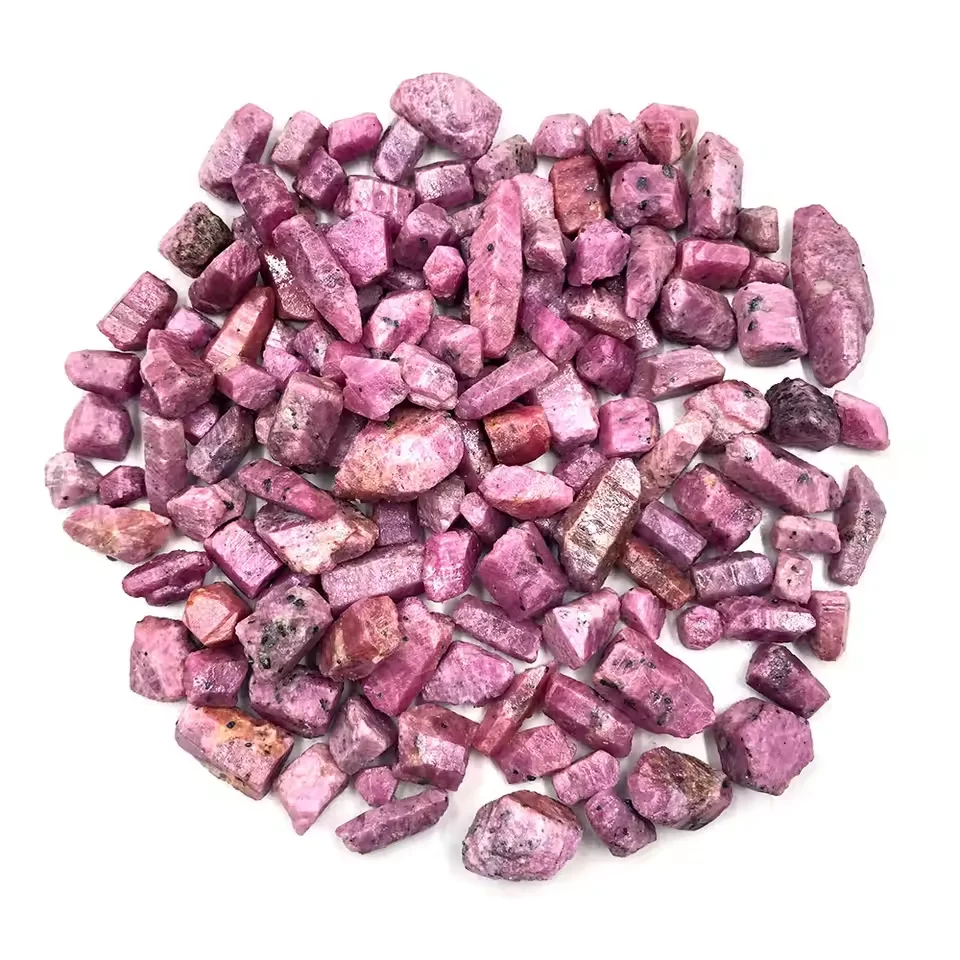 40g/120g/240g Natural Red Corundum Raw Stone, Tumbled Stone, Irregular Mineral Specimen, Fish Tank Home Decoration Gift