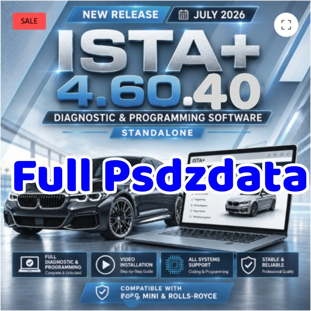 ISTA 4.60.40, wrzesień 2026 – oprogramowanie diagnostyczne, wsparcie dla ICOM ENET K+DCAN OBD, motocykle i skutery – łatwa instalacja w jednym kroku.