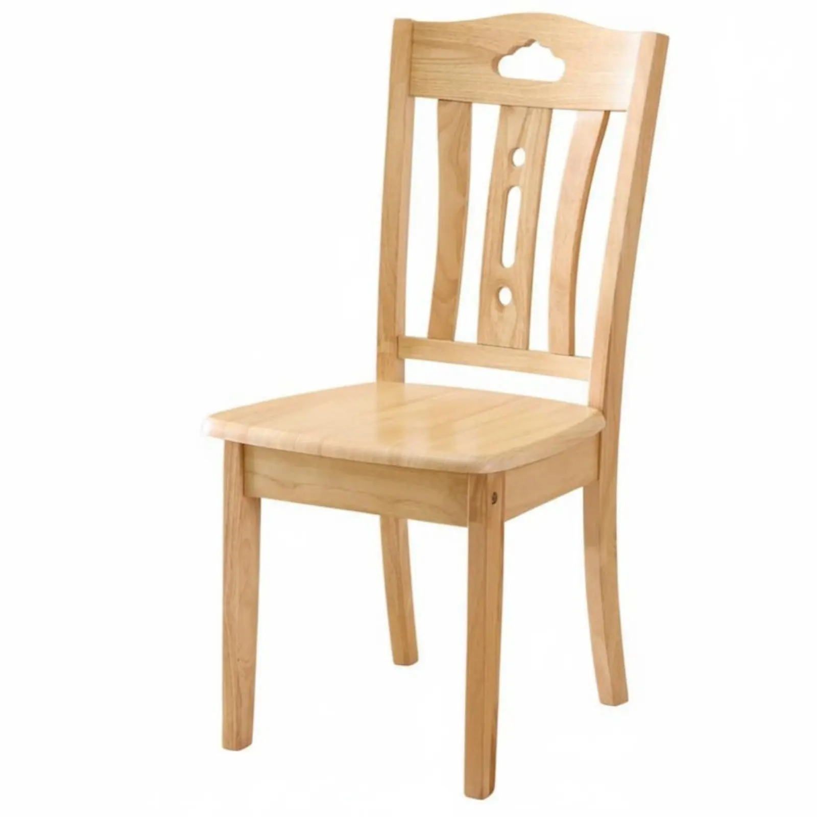 木製サイドチェア-頑丈な木製構造-木製のスラット状後部椅子-住宅所有者向けの無臭フロアプロテクター