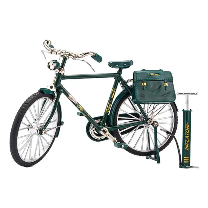 DIY Bicycle Model Kit Realistic Bike Model With Inflator Retro Classic Bike Model Ornaments For Hand Assembly DIY Supplies For