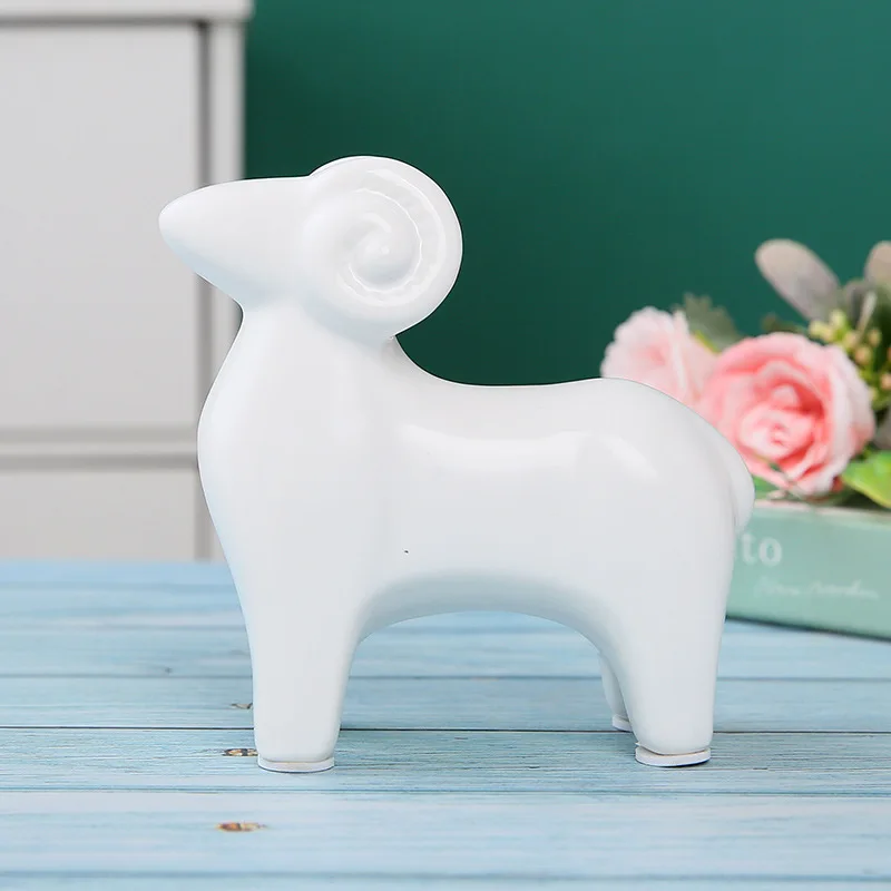

ceramic ornament modern simple home decoration new house living room study cute ceramic sheep ornament