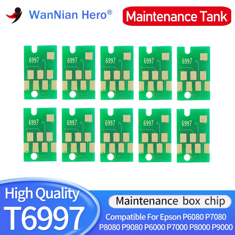 10pcs 20pcs 50pcs T6997 Maintenance Box chip for EPSON Pro P6080 P7080 P8080 P9080 P6000 P7000 P8000 P9000 Maintenance Tank chip