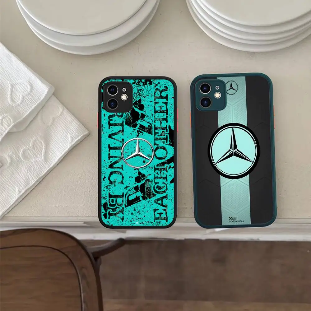 Car M-Mercedes-Ben-z-Backs Phone Case For IPhone 11 12 13 14 15 16 Pro Plus X XS MAX Matte Bumper Shockproof Cover view 6
