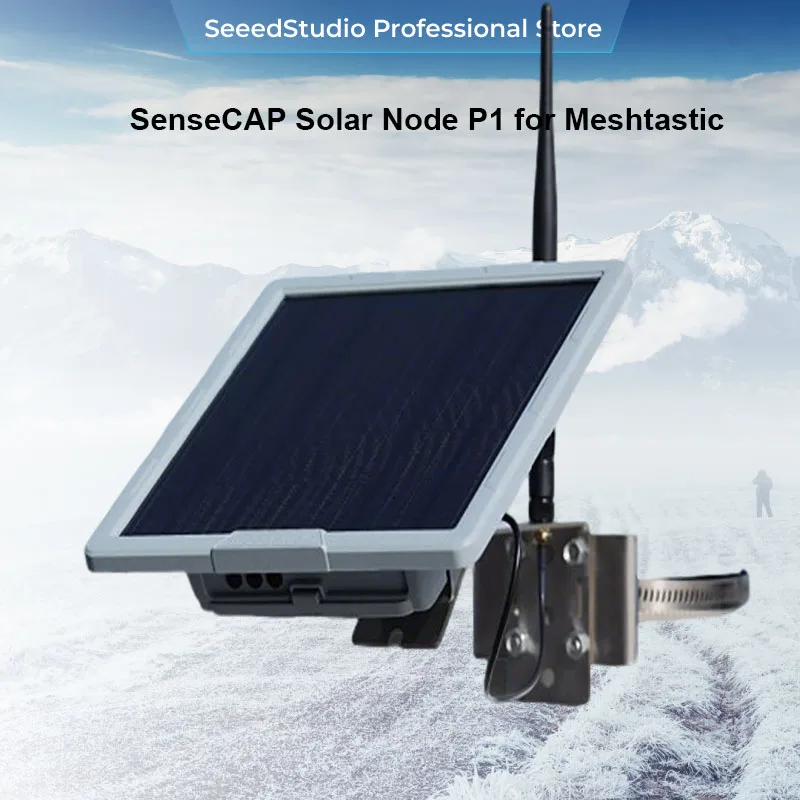 SenseCAP Solar Node P1 for Meshtastic Meshcore 868MHz 915Mhz Repeater L76K GPS Wio-SX1262 LoRa module Grove, without battery
