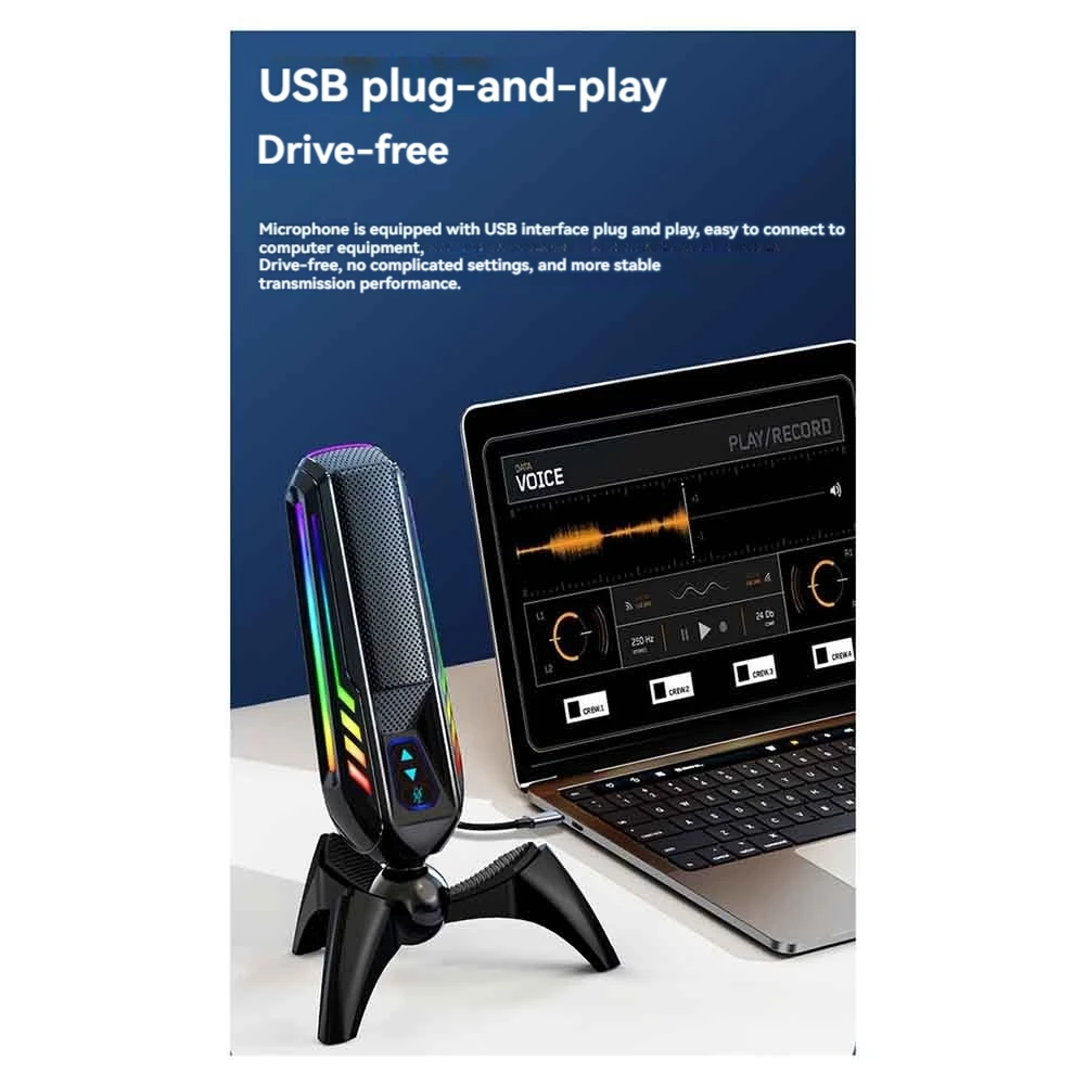 

ГОРЯЧАЯ НОВИНКА! USB-микрофон A72T для компьютера, игровой микрофон для ПК, микрофон для записи, совместимый с настольными и портативными компьютерами.