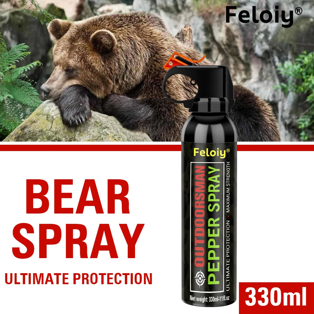 Spray de oso para deportes al aire libre de 330ML, máxima resistencia, larga distancia, puntería confiable, rápida y precisa