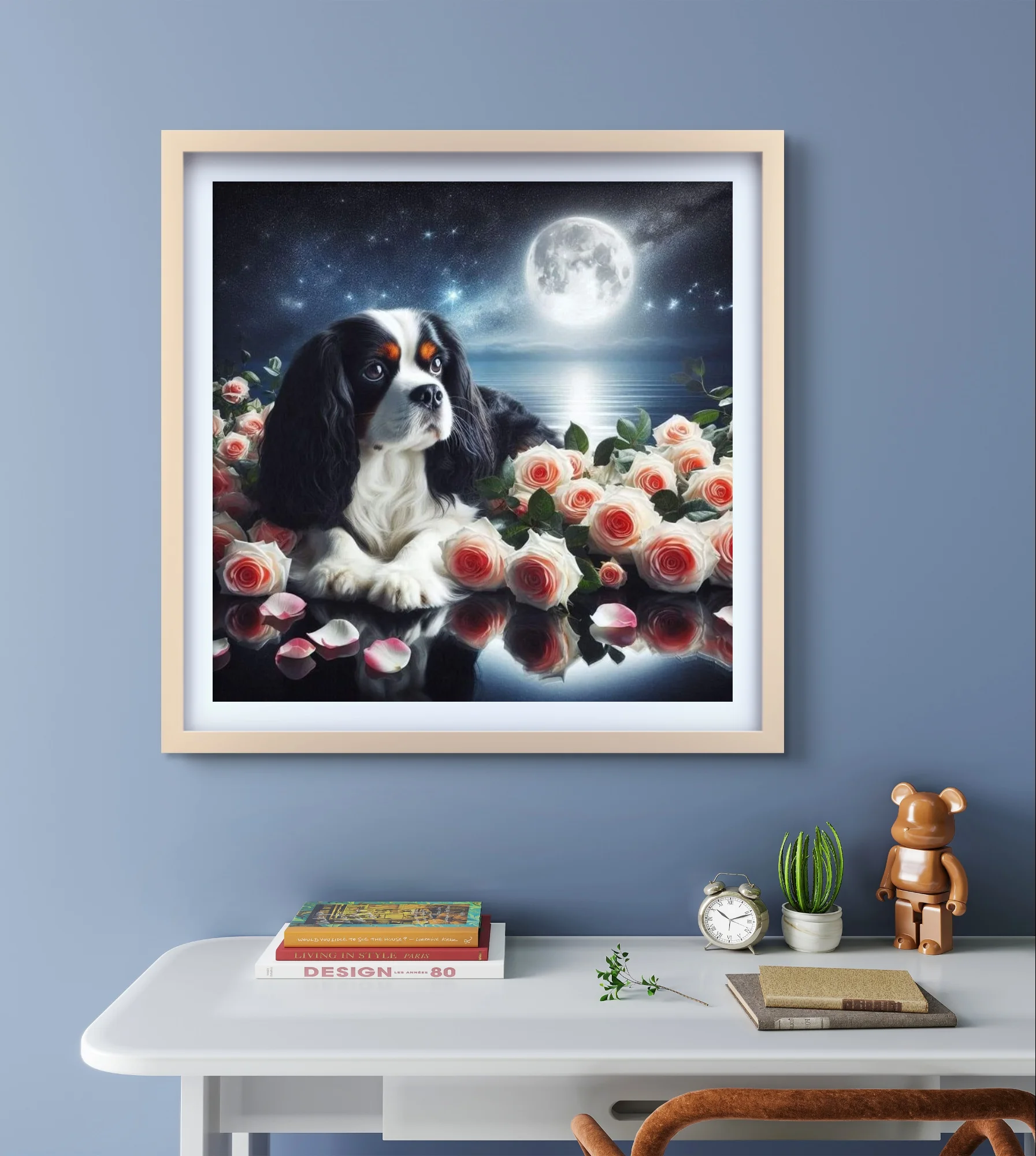 1pc frameless  New King Charles Spaniel Diamond Painting Kit Cute Pet Dog DIY Diamond Embroidery Mosaic Home Decoration Children