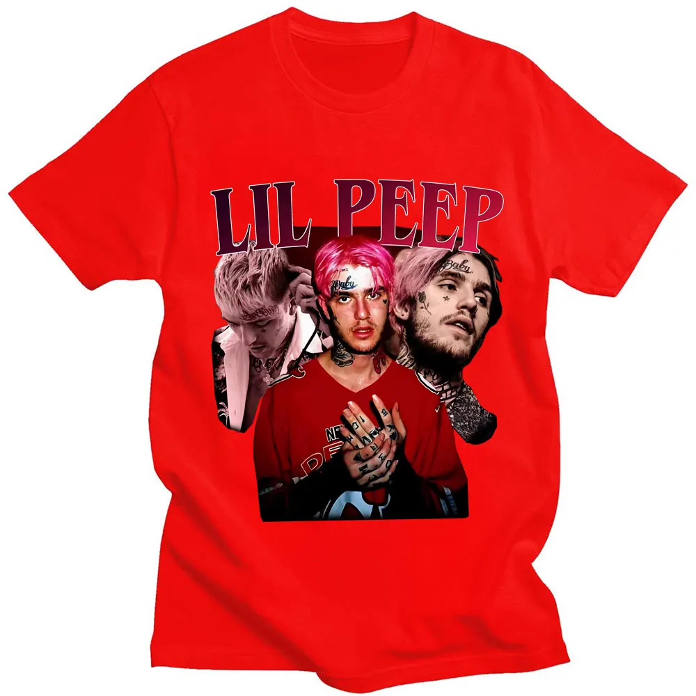 Rapper Lil Peep Graphic T-shirt Vintage Hip Hop T Shirt Men Women Casual Clothes Cotton Short Sleeve Gothic T-Shirts Streetwear