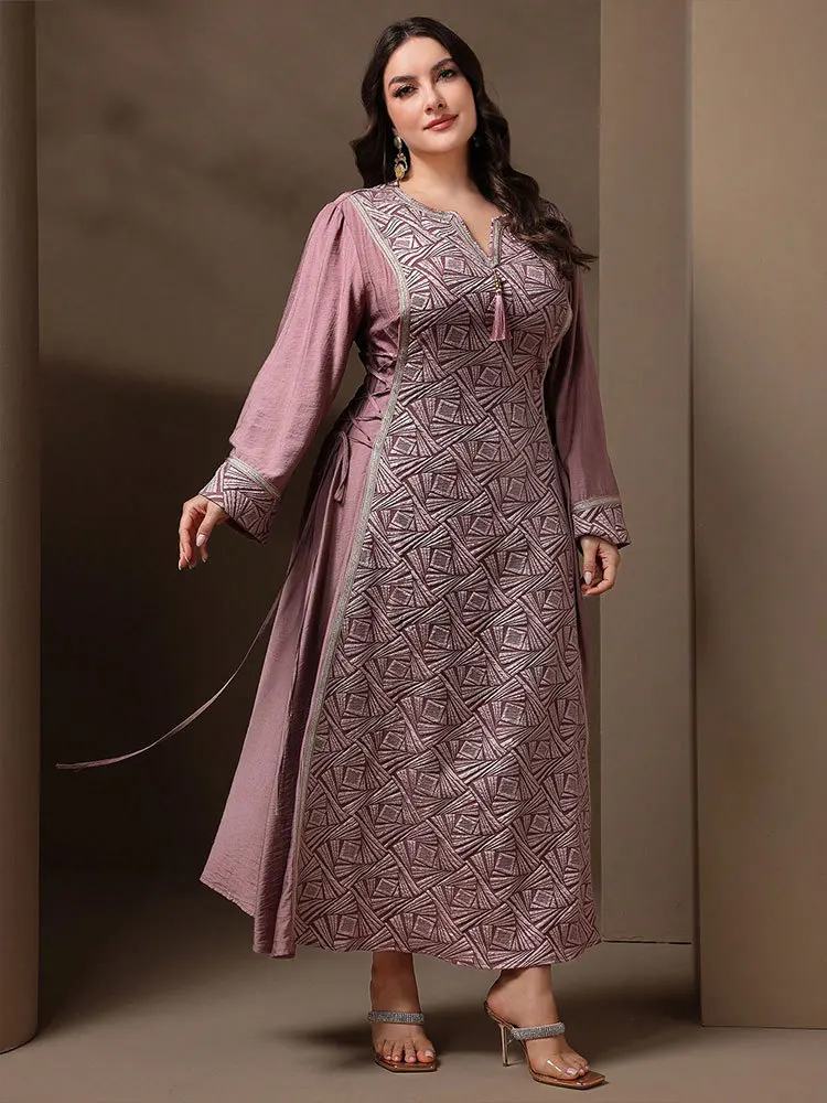 

Элегантные мусульманские женские платья с кисточками Ид Джеллаба Рамадан Дубай Абая Турция Кафтан Kebaya Robe Caftan Marocain Femme Jalabiya