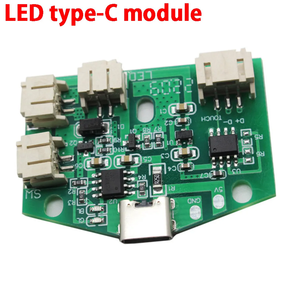 1 sztuk 3.7V type-c lampa stołowa obwodami USB ładowania PCB Bicolor bezstopniowe przyciemnianie led dotykowy mała lampka nocna moduł sterujący