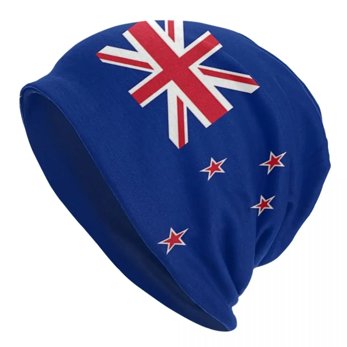 New Zealand Flag Wellington Warm Knitted Cap Hip Hop Bonnet Hat Autumn Winter Outdoor Beanies Hats for Men Women Adult