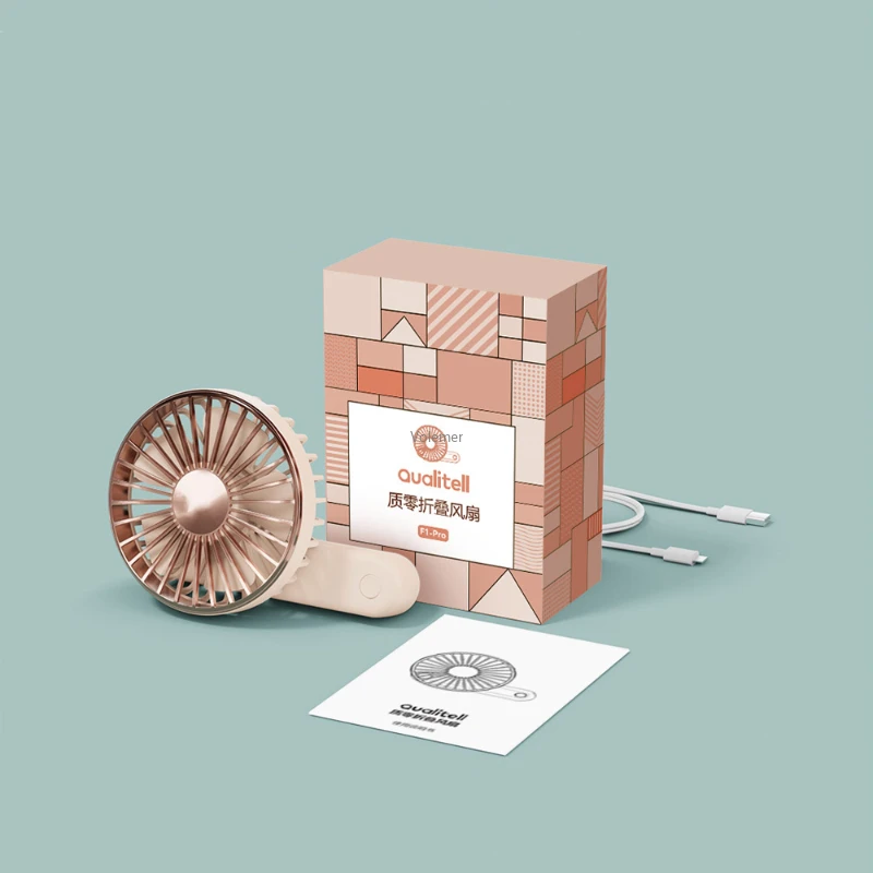 Youpin مروحة USB صغيرة المحمولة لمحبي الأجهزة المحمولة القابلة لإعادة الشحن سطح المكتب مبرد الهواء في الهواء الطلق السفر أضعاف مراوح اليد