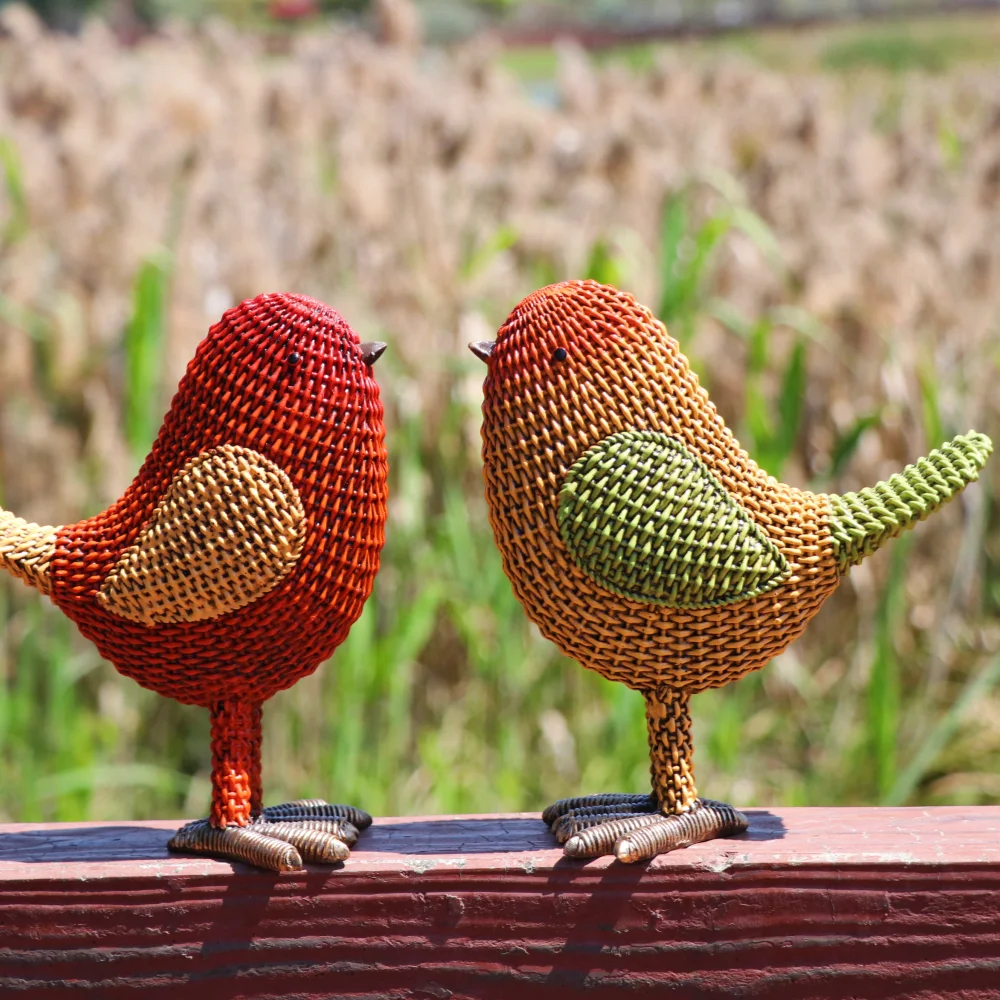 Heim- und Gartendekoration Vogelstatue Vintage Harz-Tierfiguren Wohnzimmerdekoration Schreibtisch-Accessoires Kaffeetisch-Ornament – Detail 1