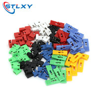 100PCS jumper cap short circuit cap spacing 2.54mm black yellow blue red short circuit block pin connector cap long handle cap