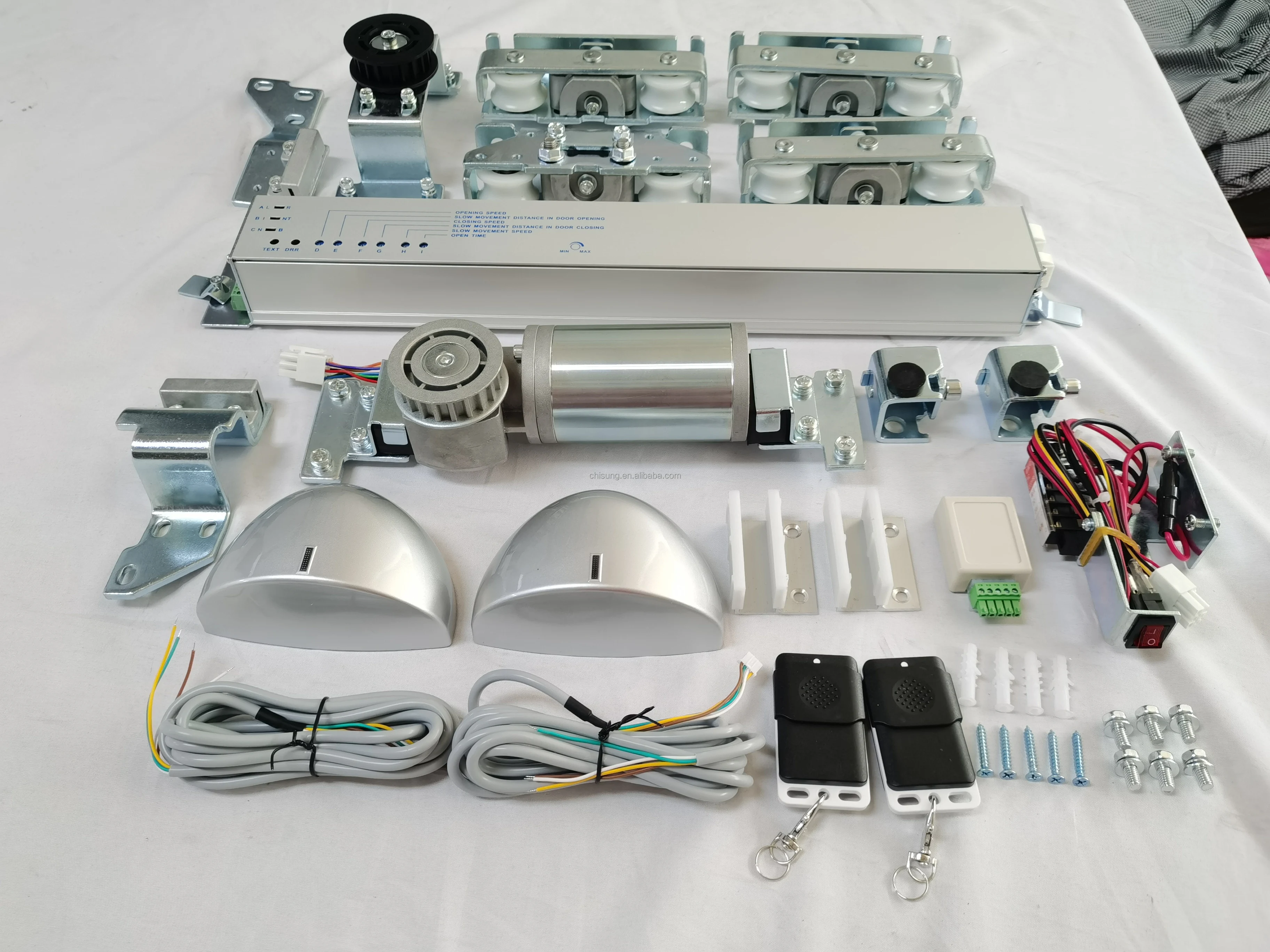 Kit de abridor de puerta corredera de vidrio automático, Motor de puerta eléctrica económica, precio al por mayor