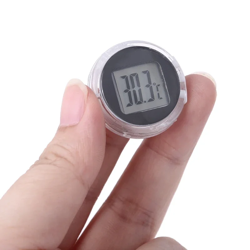 2.8cm Mini Digital Thermometer Universal Indoor Outdoor Waterproof Temperature Monitor Gauge Home Wall Motorcycle Self-adhesive