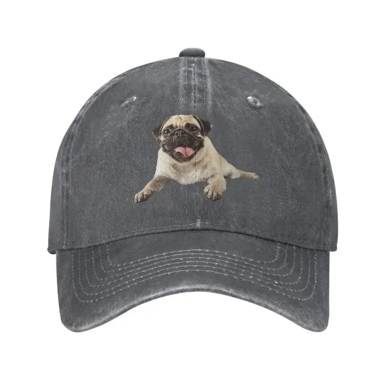 

Custom Cotton Lovely Pug Dog Baseball Cap for Men Women Breathable Dad Hat Streetwear