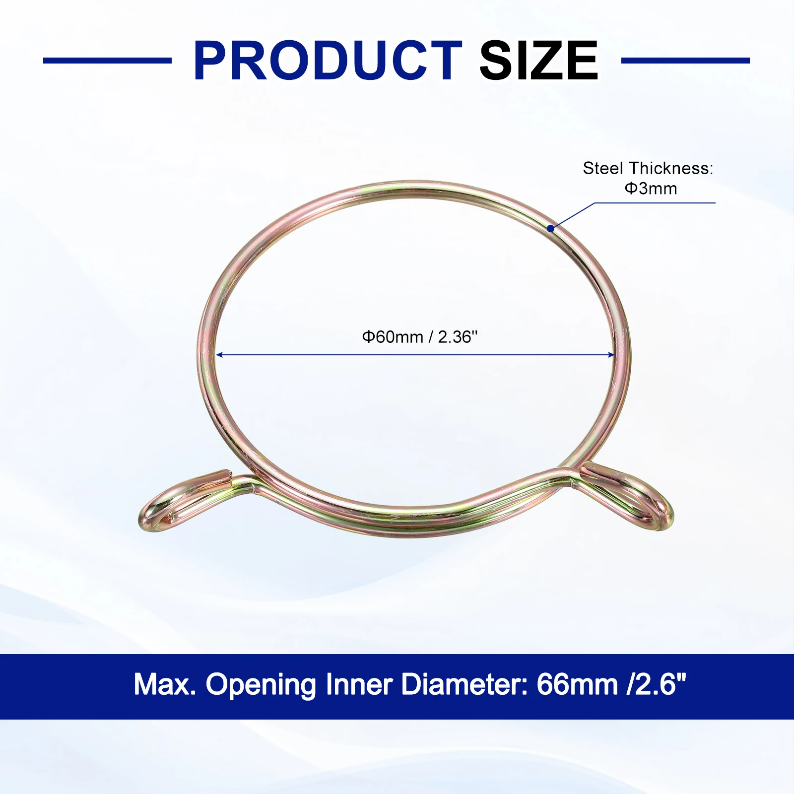 5 Stück Kraftstoffleitungsschlauchklemmen 36/40/42/45/48/50/55/58/60/62/75 mm 304 Edelstahl-Schlauchfederklemmen