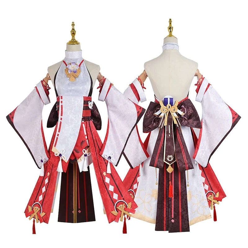 

Genshin Impact Yae Miko Cosplay classic Original Skin Game same clothing Sexy backless Women Costume dress A