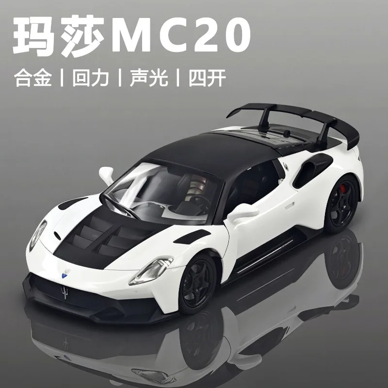 

Alloy Diecast Maserati MC20 Model 1:24 Scale Luxury Sports Car with Two-Tone Design for Collection Birthday Gift Home Decoration