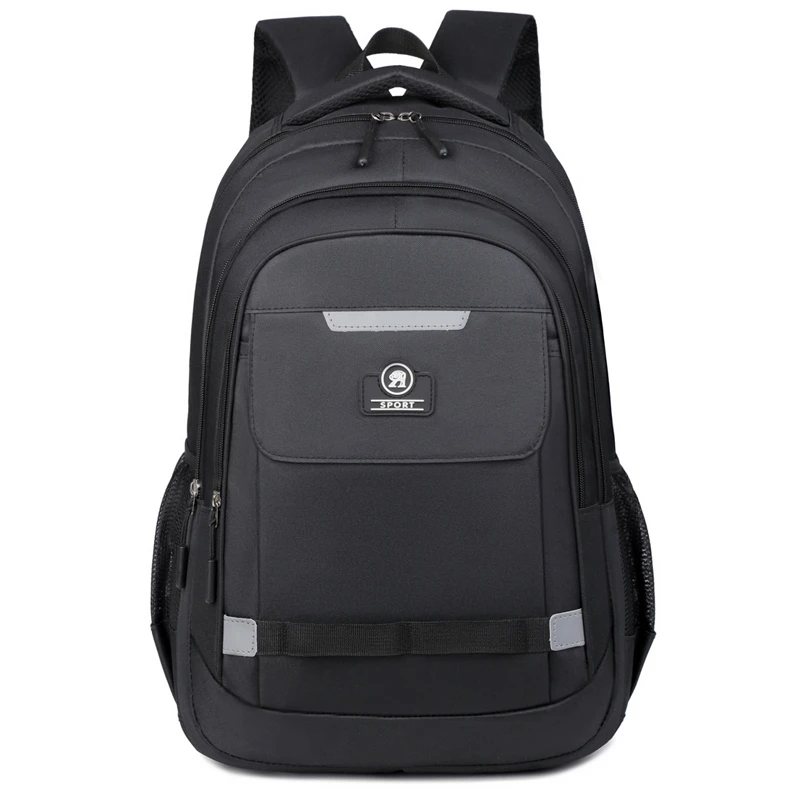 حقيبة ظهر عصرية كبيرة للسفر للرجال حقيبة أعمال للرياضات الخارجية حقيبة ظهر سوداء للتخزين