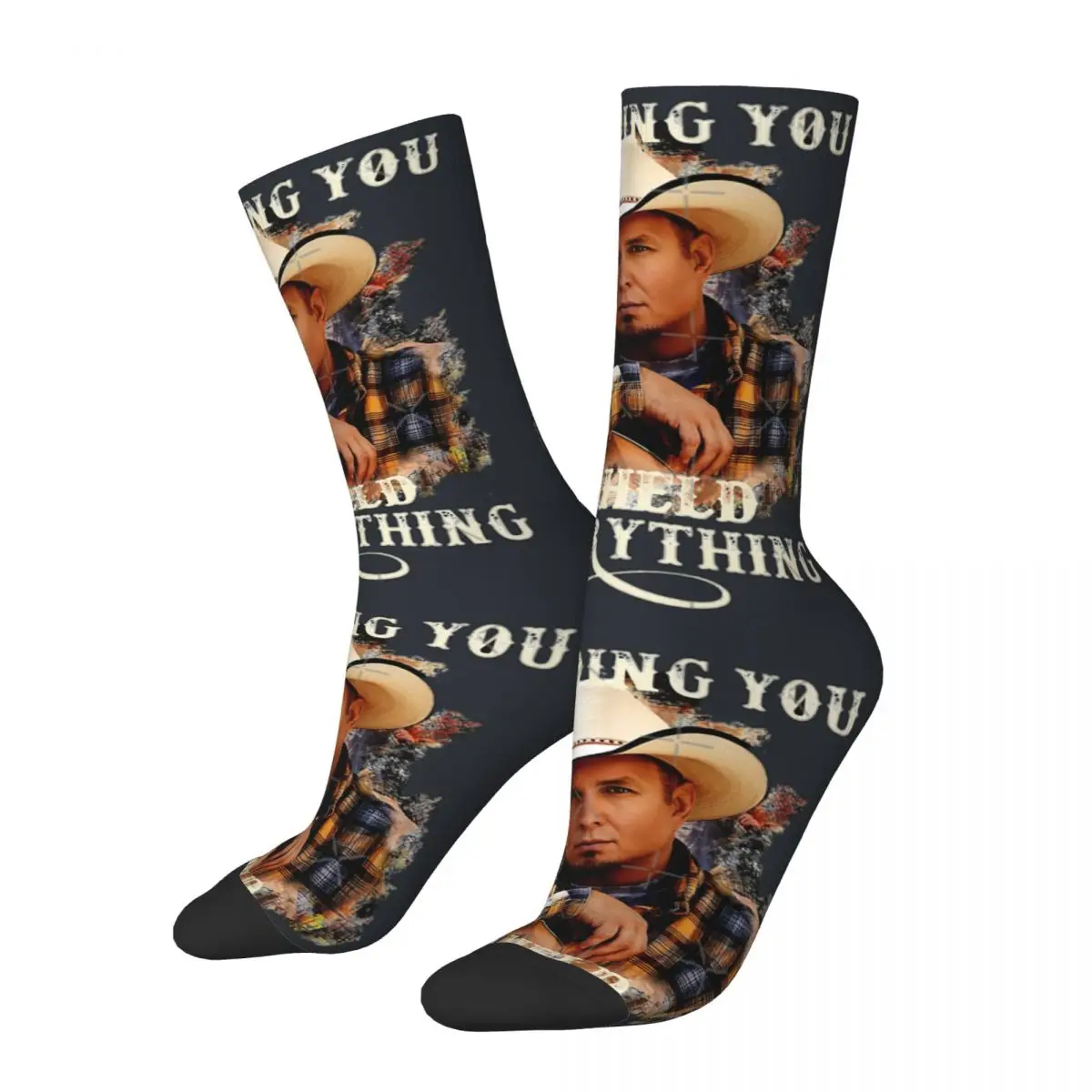 Singer Brooks Going Down Til The Sun Comes Up Men's Socks G-garth brooks Hip Hop Crew Sock Printed official-website tops fugees