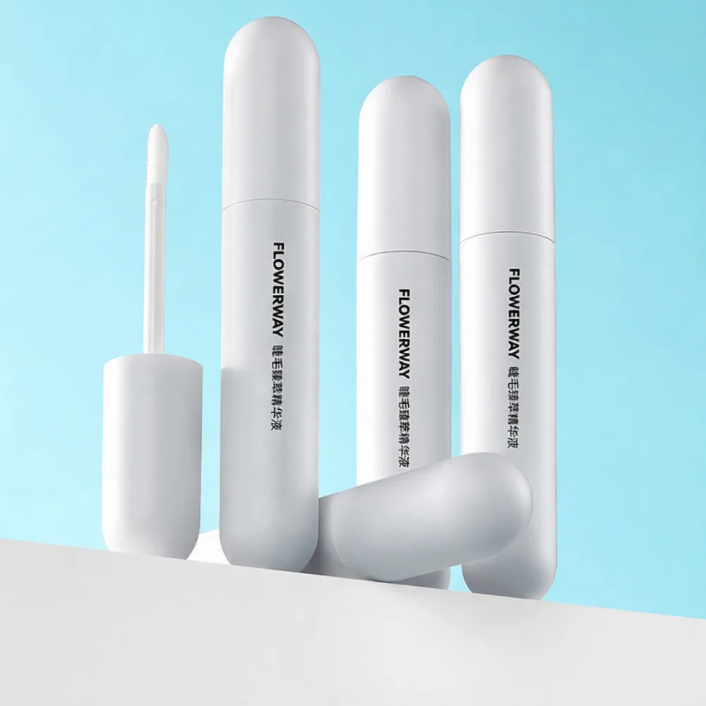 FLOWERWAY Lash Nutrition Serum Mascara Lengthening Curling Volumizing Waterproof Eye Cosmetic Gentle Care Organic Look Formulati