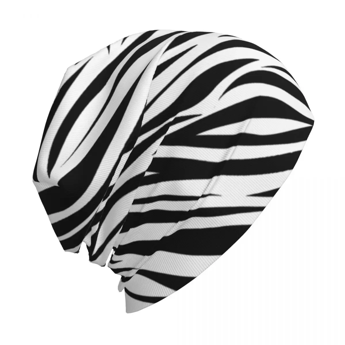 Zebra Black White Pattern Texture Painting Straight Knitted Hat For Men And Women Gift Unisex winter Warm Brimless Urinal Hat