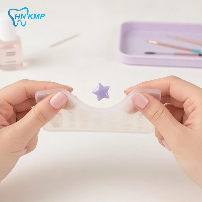3D Silicone Nail Art Mold Multi Shapes Cute Mini Button Pattern Reusable DIY Nail Charm Making Tool for Home Manicure Beginners