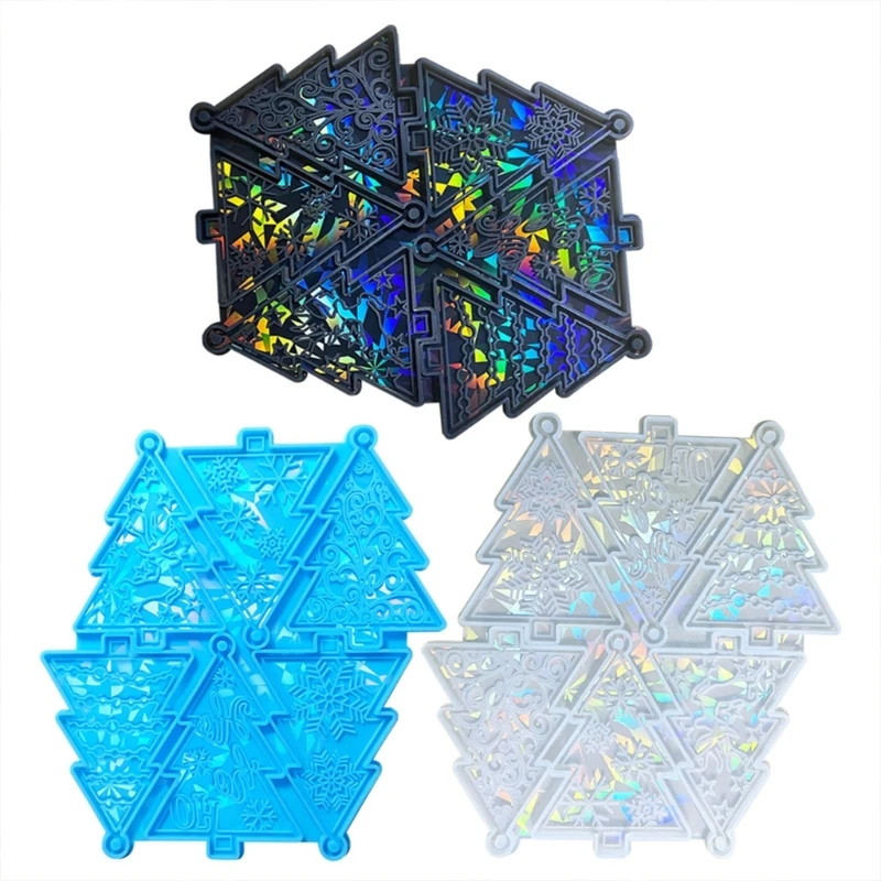 

Christmas Tree Pendant Silicone Molds Ornaments Molds for DIY Craft D5QB