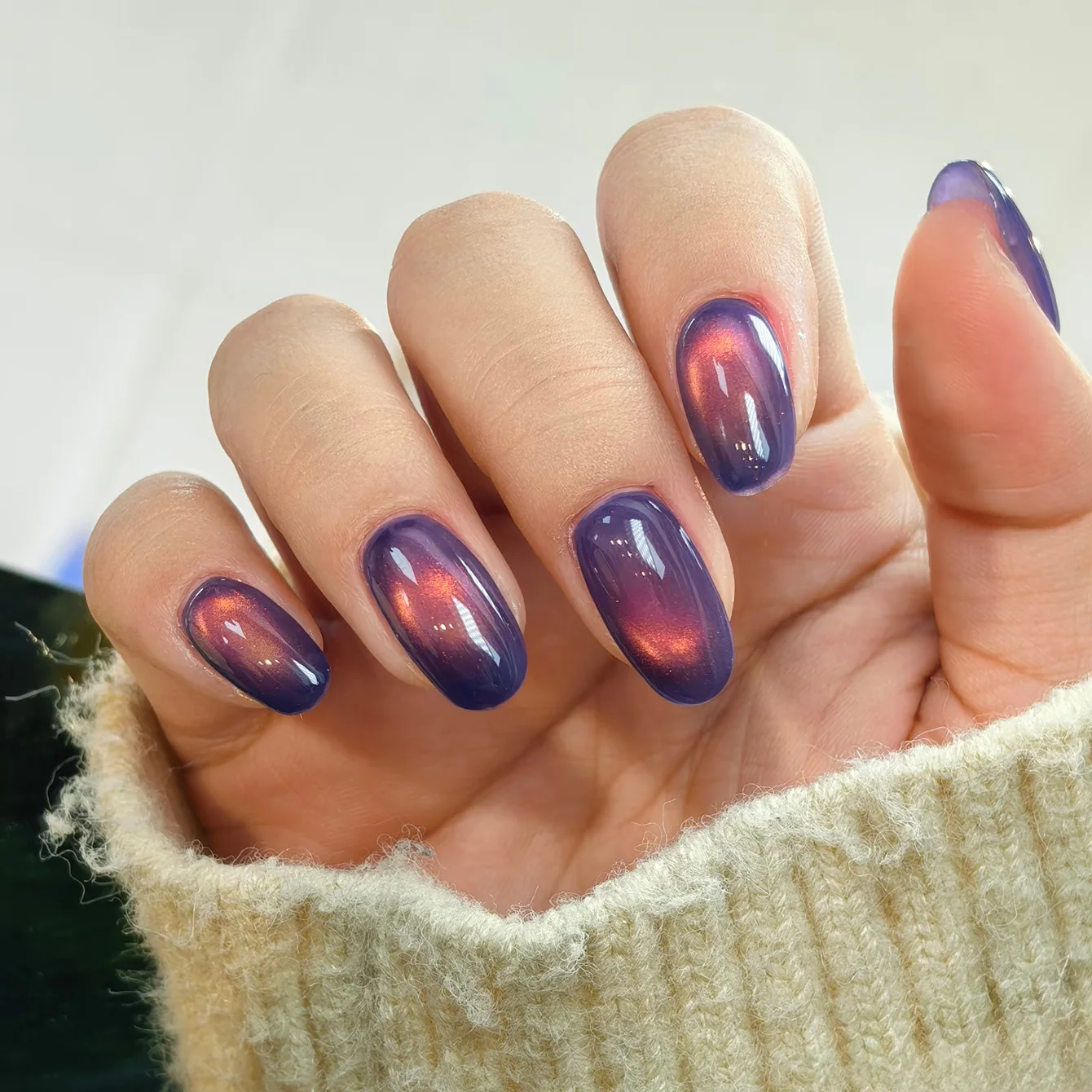 1 قطعة WS تبييض شعبية فلاش لهب الغيوم القط العين هلام طلاء الأظافر كريستال القط العين الأرجواني قاعدة الضوء البرتقالي القط العين مسمار الفن #1