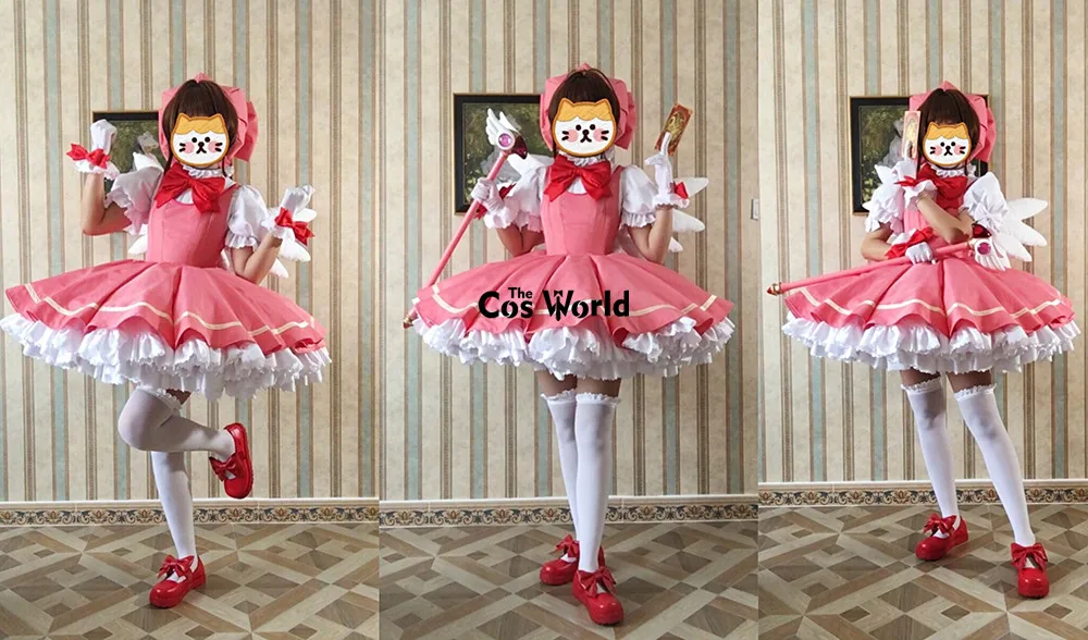 Cardcaptor Sakura kinmoto OP1 – robe uniforme, tenue Anime, Costumes Cosplay personnalisés