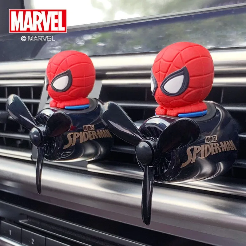 

Q cute Spider-Man car air outlet aromatherapy rotating ornaments for boys creative trend car cartoon cute decoration wholesale